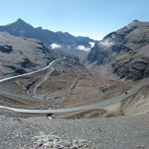 East side of La Cumbre, the 4725 meter high pass between La Paz and Coroico